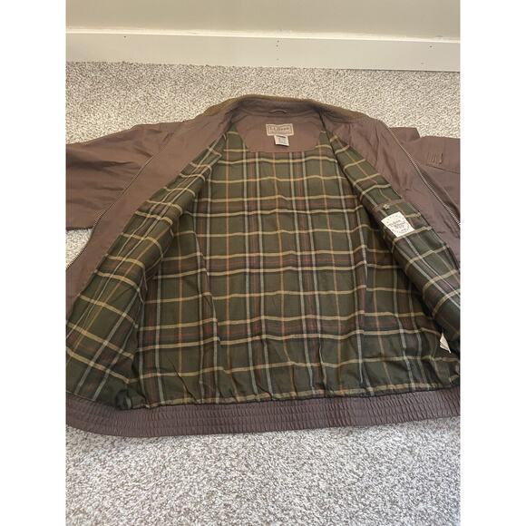 LL Bean British Millerain Waxed Cotton Bomber Style Jacket Men’s Size XLT - Picture 9 of 13